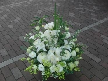 白とグリーンの✿アレンジ✿｜「フローリストつたや」　（兵庫県姫路市の花キューピット加盟店 花屋）のブログ