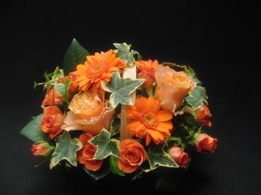ウッドバスケットのアレンジ✿。✿｜「フローリストつたや」　（兵庫県姫路市の花キューピット加盟店 花屋）のブログ