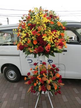 舞の会にお届のスタンド花✿。✿♫｜「フローリストつたや」　（兵庫県姫路市の花キューピット加盟店 花屋）のブログ
