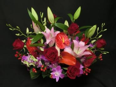 還暦お祝いのアレンジ✿。✿♫｜「フローリストつたや」　（兵庫県姫路市の花キューピット加盟店 花屋）のブログ