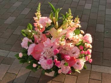 ピンクな✿アレンジ✿｜「フローリストつたや」　（兵庫県姫路市の花キューピット加盟店 花屋）のブログ