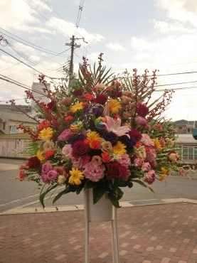 お祝いスタンド花✿｜「フローリストつたや」　（兵庫県姫路市の花キューピット加盟店 花屋）のブログ
